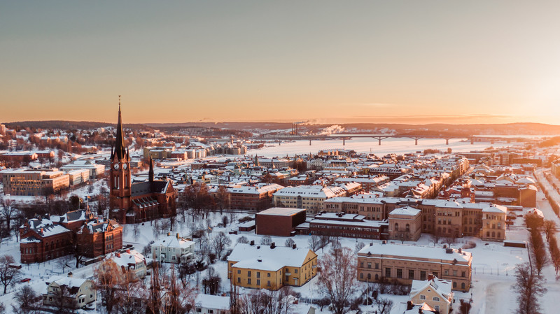 Bild över stenstan i Sundsvall.