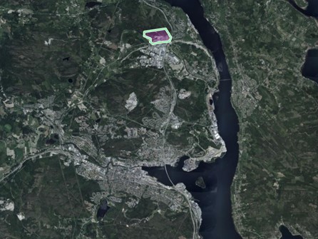 Satellitbild övre Birsta