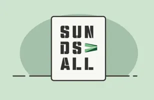 En illustrerad skylt med ikon som säger sundsvll på den.